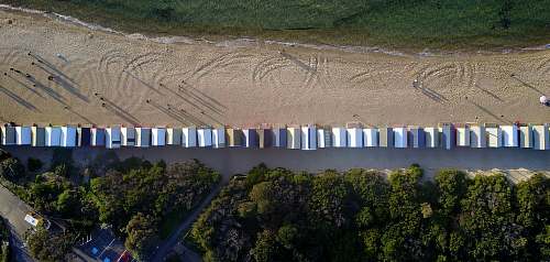 aerial view aerial view of house near seashore brighton